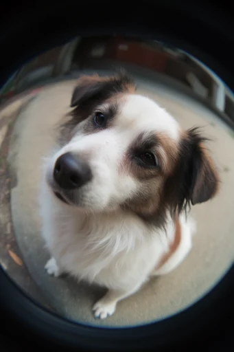 Dynamic Fisheye Distortion style reference image — bold saturated colors