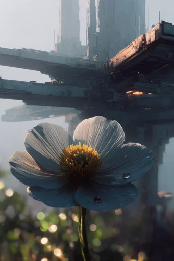 Monolithic Industrial Futurism style reference image — dystopian cinematic realism