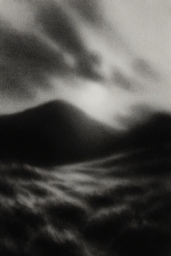 Atmospheric Monochromatic Noir style AI image example 2
