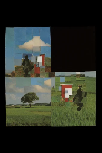 Tactile Deconstructed Collage style AI image example 2