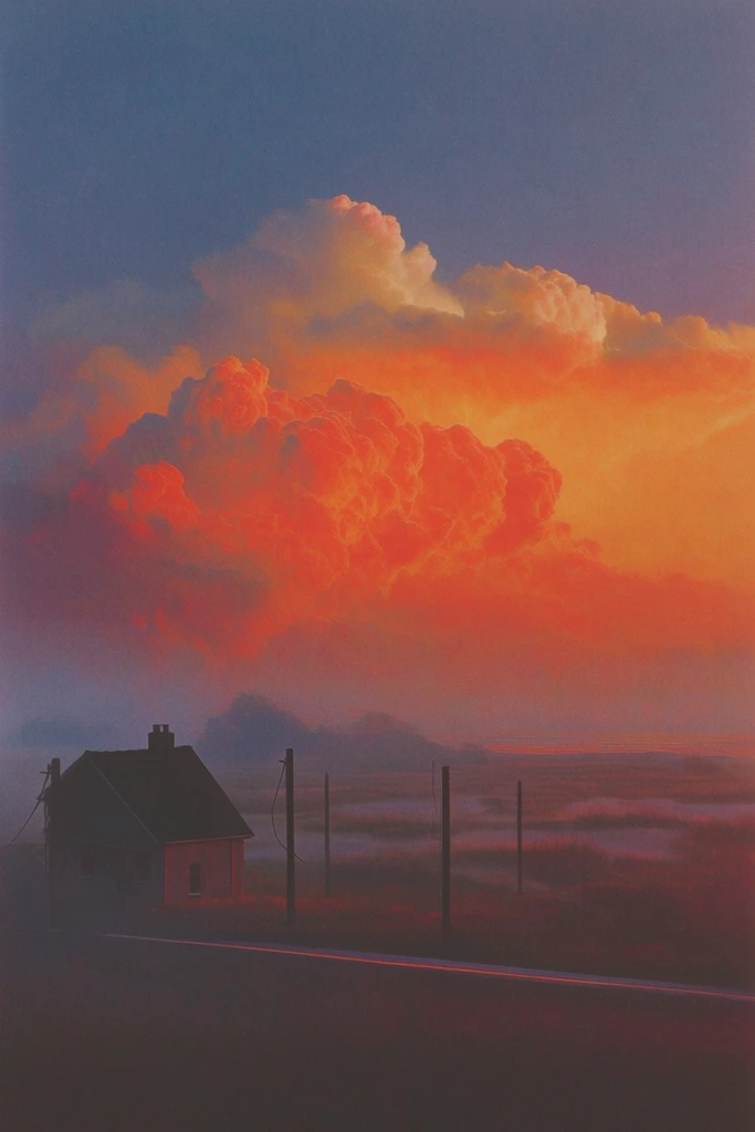 Luminous Twilight Surrealism style AI image example 2