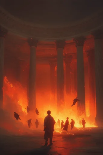 Sublime Apocalyptic Neoclassicism moodboard — generate AI images in this style