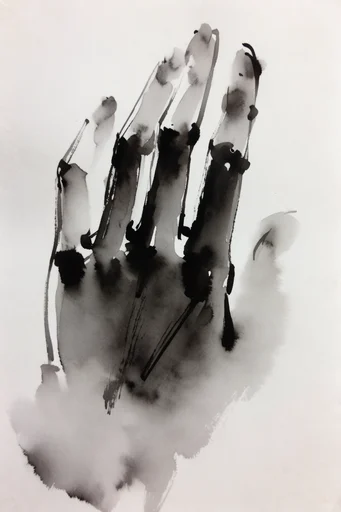 Ethereal Ink Minimalism style reference image — monochrome minimalism