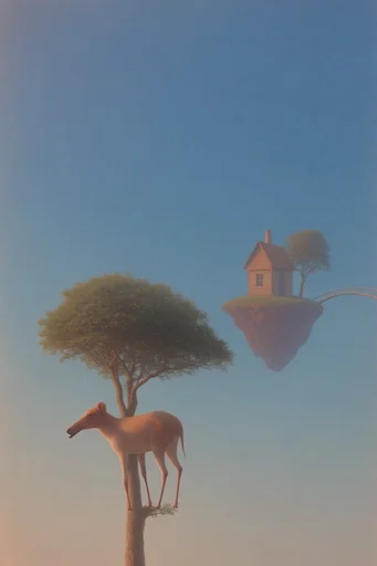 Ethereal Surrealist Geometry style AI image example 3