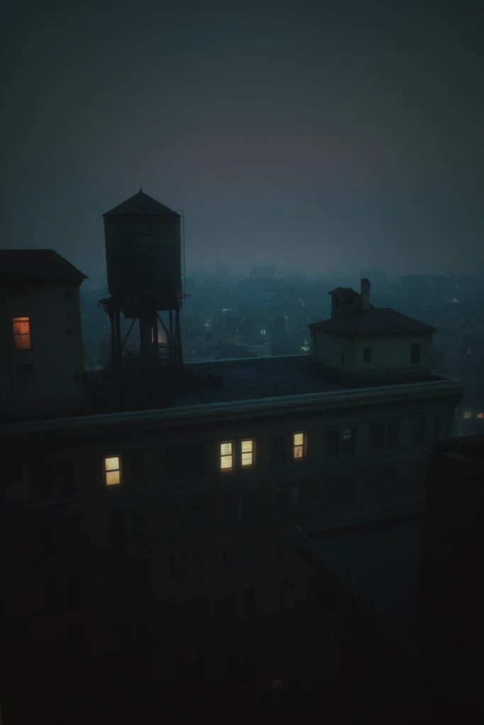 Melancholic Cybernetic Nocturne style AI image example 2