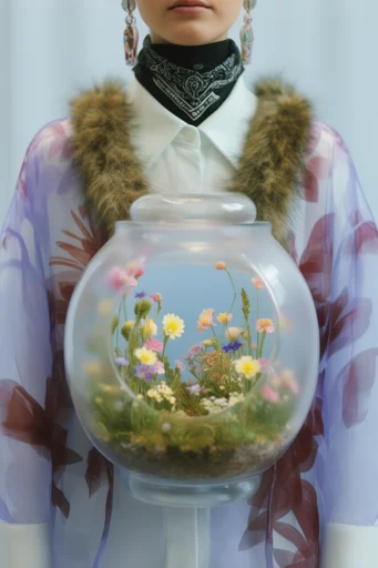 Translucent Biophilic Glassmorphism moodboard — generate AI images in this style