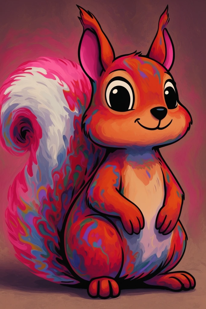Vivid Crimson Graphicism style AI image example 3