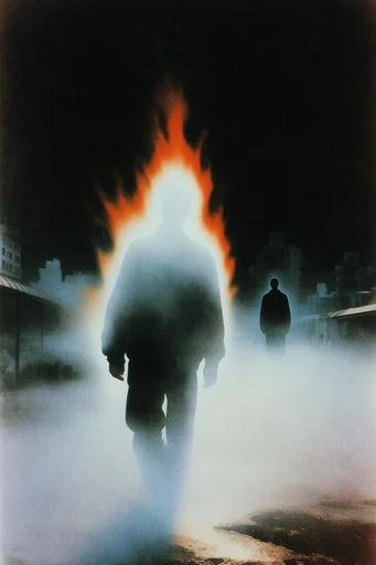 Apocalyptic Thermal Nocturne style reference image — high-contrast silhouette