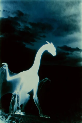 Spectral Luminescent Noir style reference image — deep teal twilight