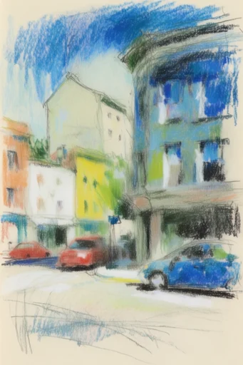 Ethereal Sketch Expressionism style reference image — colored pencil sketch