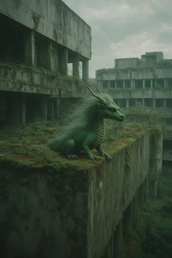 Reclaimed Brutalist Dystopia style reference image — dystopian cityscape