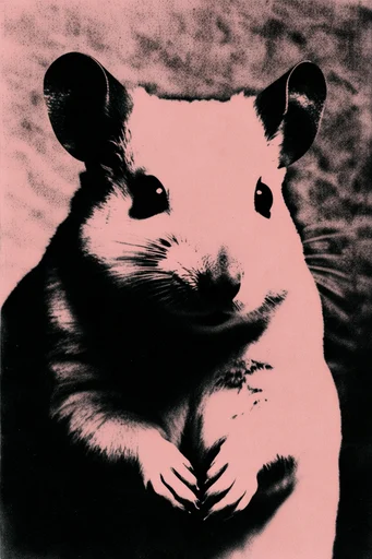 Gritty Noir Risograph style AI image example 3