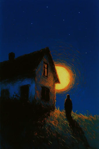 Nocturnal Cyber-Gothic Expressionism style AI image example 4