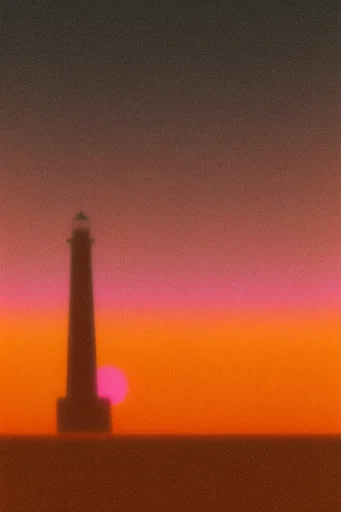 Neon Risograph Noir style reference image — retro-futuristic surrealism