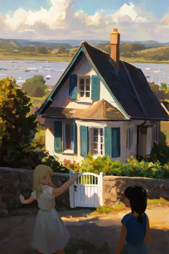 Luminous Painterly Anime style AI image example 4