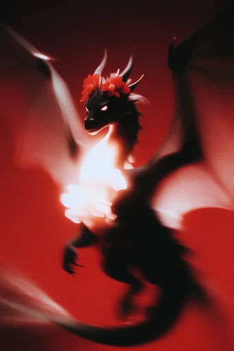 Ethereal Crimson Noir style reference image — stark black silhouette