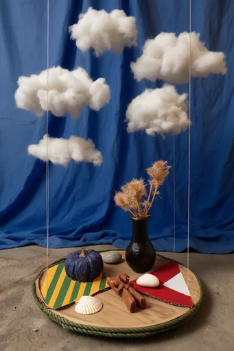 Surrealist Tactile Theater style reference image — surrealist diorama