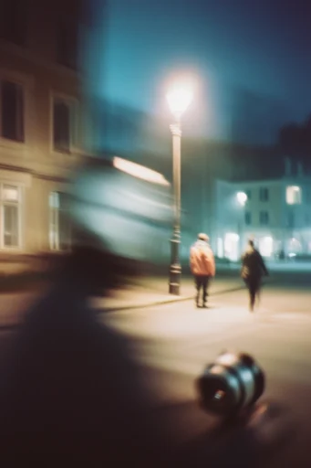 Kinetic Nocturnal Impressionism style reference image — intentional camera movement