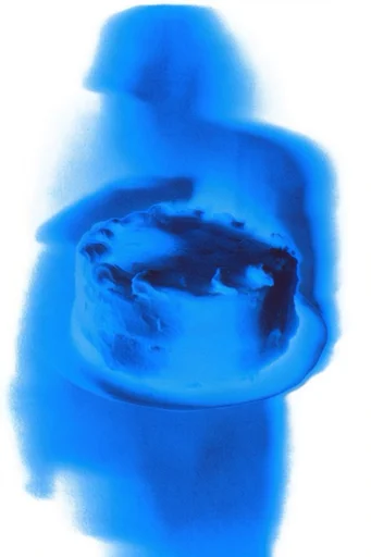 Spectral Glitch Surrealism style reference image — reeded glass distortion