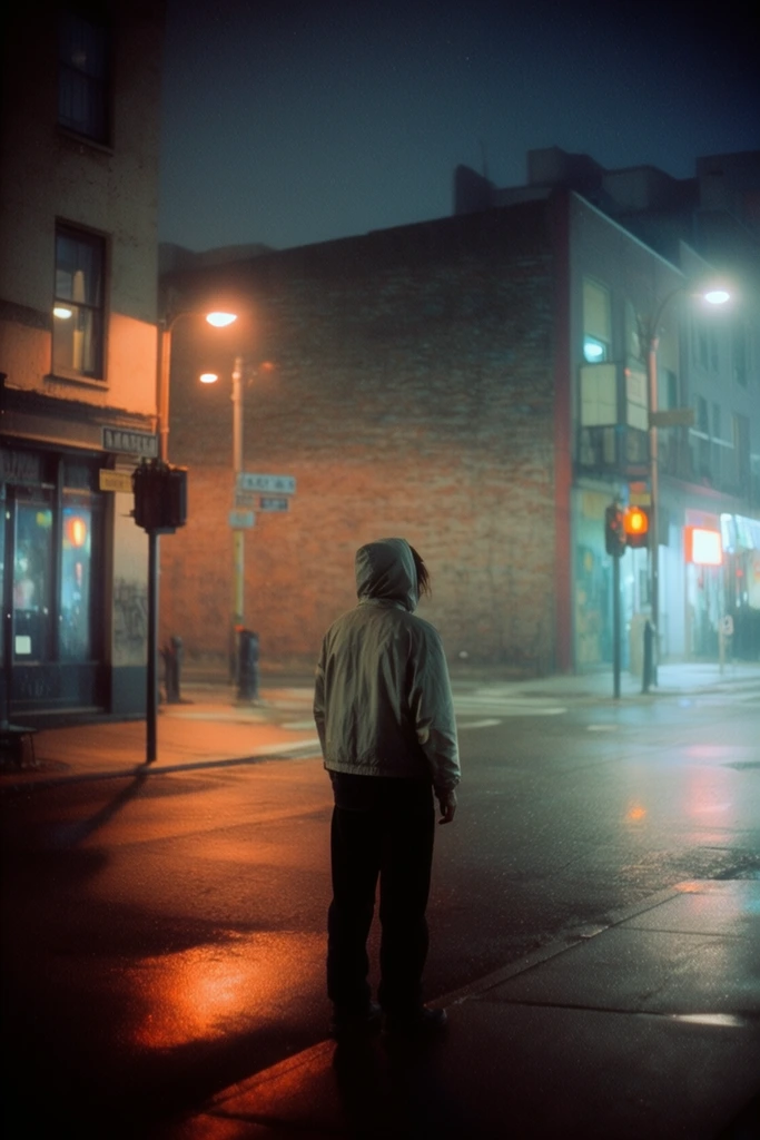 Cinematic Nocturnal Noir style AI image example 1