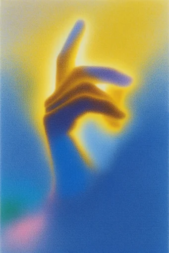Surreal Airbrush Dreamscape style reference image — stippled texture