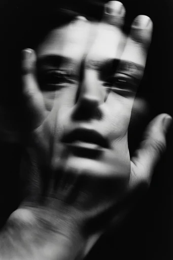 Kinetic Spectral Noir style reference image — ethereal silhouettes