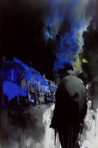 Luminous Noir Expressionism style reference image — chiaroscuro lighting
