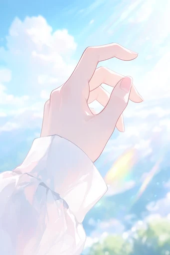 Luminous Anime Fantasy style reference image — ethereal lens flare