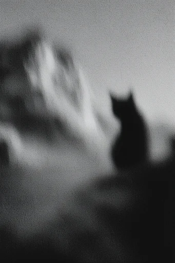 Ethereal Monochrome Abstraction style reference image — charcoal texture
