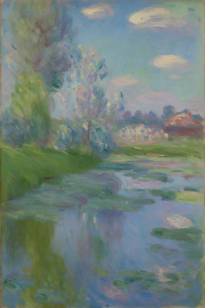Ethereal Impressionist Pastoral style AI image example 2