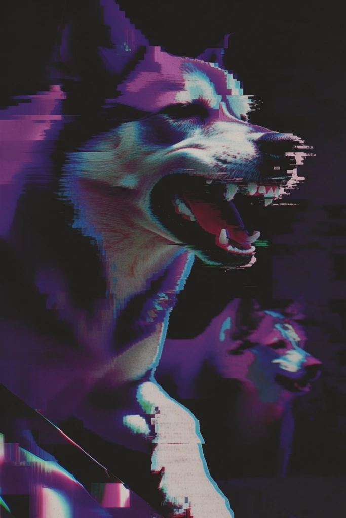 Glitch-Infused Digital Constructivism style AI image example 3
