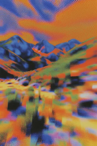Luminous Glitch Impressionism style reference image — digital glitch