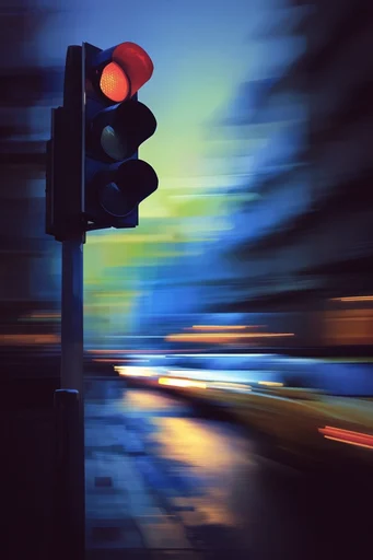 Kinetic Luminous Blur style reference image — vibrant chromatic gradients