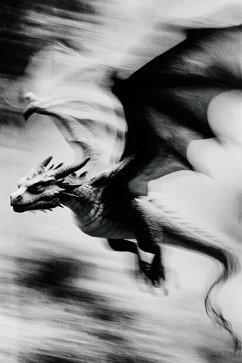 Spectral Kinetic Noir style reference image — heavy film grain