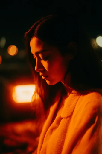 Cinematic Amber Nocturne moodboard — generate AI images in this style