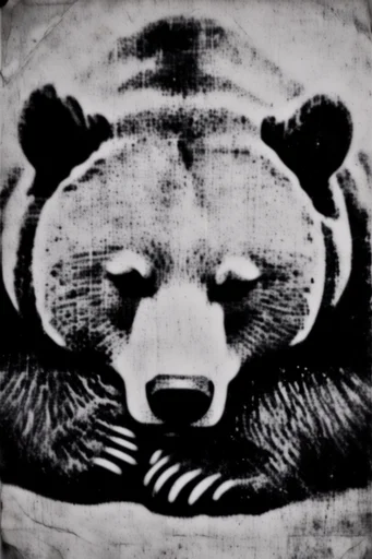 Gritty Monochromatic Noir style reference image — halftone patterns