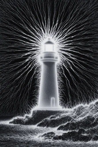 Electric Noir Resonance style reference image — Kirlian photography style
