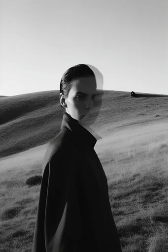 Minimalist Noir Monochrome style reference image — minimalist editorial photography