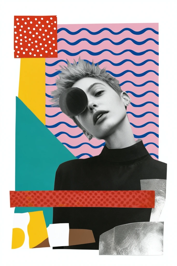 Monochrome Graphic Surrealism style AI image example 1