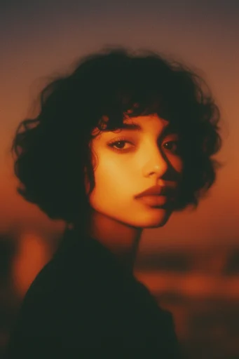 Amber Noir Motion style reference image — fiery atmospheric haze