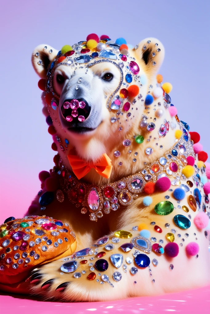 Opulent Gemstone Surrealism style AI image example 3