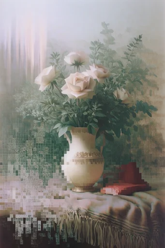 Deconstructed Analog Surrealism style reference image — tactile paper weaving