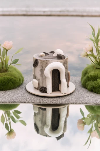 Ethereal Pastoral Surrealism style reference image — whimsical floral framing