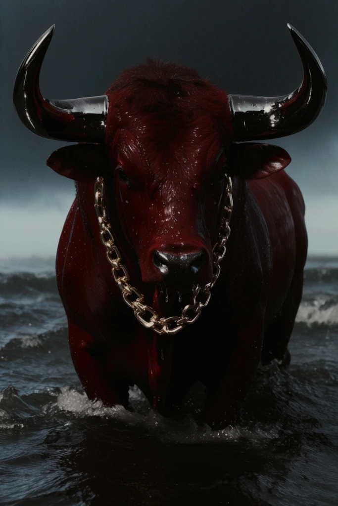 Cinematic Crimson Noir style AI image example 3