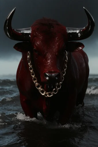 Cinematic Crimson Noir style AI image example 3