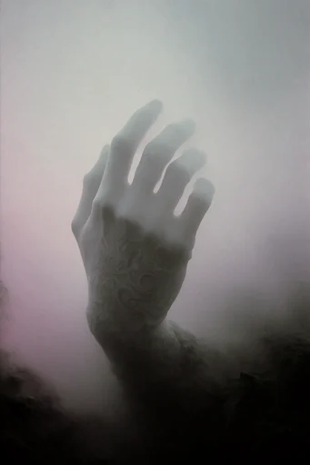 Monochrome Surrealist Solitude style reference image — stark silhouettes
