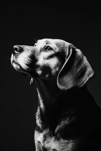 Cinematic Monochrome Noir style reference image — mid-century portraiture