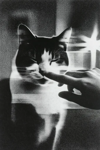 Gritty Analog Noir style reference image — duotone airbrush