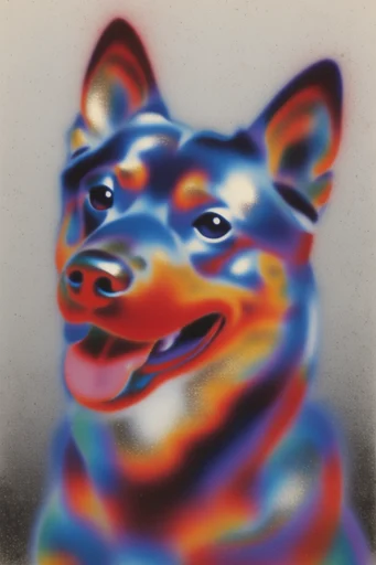 Thermal Liquid Chrome style reference image — soft fuzzy blur