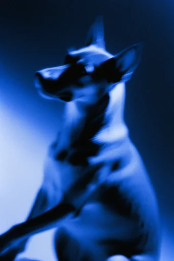 Electric Noir Dither style AI image example 3